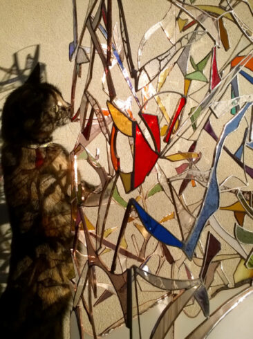 Lampe vitrail